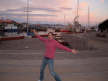 Bri striking a pose on one of the docks