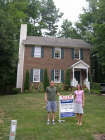 No longer homeless, the travelers bought a nice house in Cary, NC